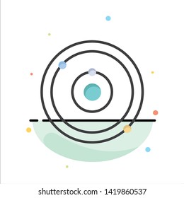 Astronomy, Planet, Education, Learning Abstract Flat Color Icon Template