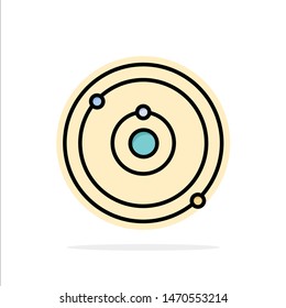 Astronomy, Planet, Education, Learning Abstract Circle Background Flat color Icon. Vector Icon Template background