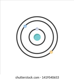 Astronomy, Planet, Education, Learning  Flat Color Icon. Vector icon banner Template