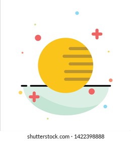 Astronomy, Planet, Space Abstract Flat Color Icon Template