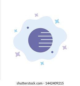 Astronomy, Planet, Space Blue Icon on Abstract Cloud Background