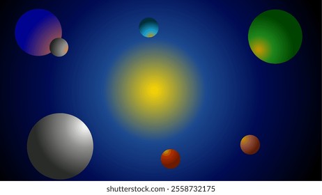 Astronomy, planets, and space abstract background