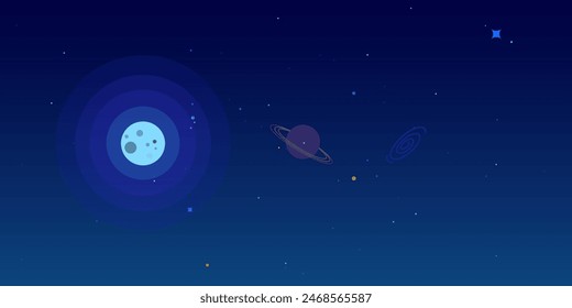 Astronomy poster and banner. Space background. Vector illustration