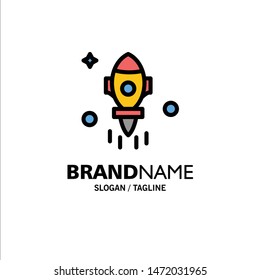 Astronomy, Rocket, Space, Fly Business Logo Template. Flat Color