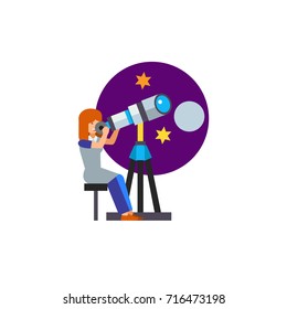 Astronomy scientist icon
