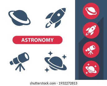 Astronomy - Space - Cosmos Icons. Professional, pixel perfect icons. EPS 10 format.