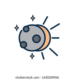 astronomy and space on white background vector illustration