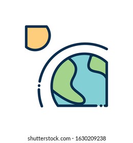 astronomy and space on white background vector illustration