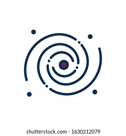 astronomy and space on white background vector illustration