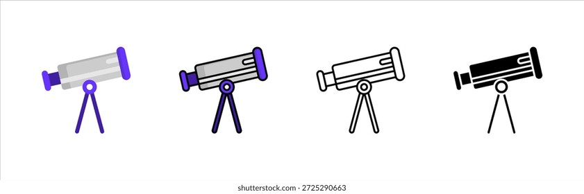 Astronomy space science icons pack for school learning