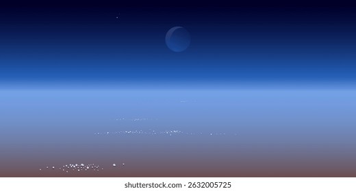 Astronomia, espaço, ciência, clima, atmosfera e estratosfera ilustração paisagem. Cartaz do céu de planeta Terra