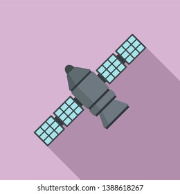 Astronomy space station icon. Flat illustration of astronomy space station vector icon for web design