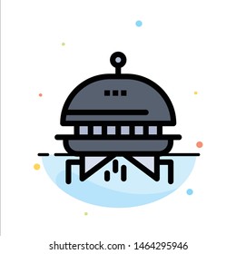 Astronomy, Space, Ufo Abstract Flat Color Icon Template. Vector Icon Template background