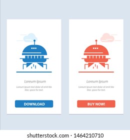 Astronomy, Space, Ufo  Blue and Red Download and Buy Now web Widget Card Template. Vector Icon Template background