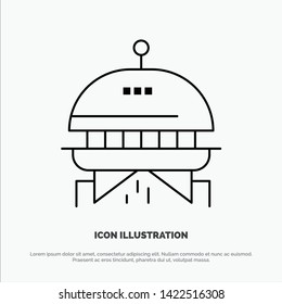 Astronomy, Space, Ufo Line Icon Vector