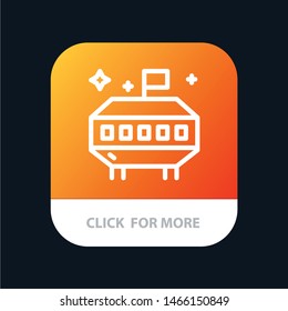 Astronomy, Space, Ufo Mobile App Button. Android and IOS Line Version. Vector Icon Template background