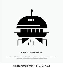 Astronomy, Space, Ufo solid Glyph Icon vector