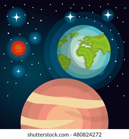 astronomy system solar planets isolated
