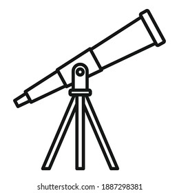 Astronomy telescope icon. Outline astronomy telescope vector icon for web design isolated on white background
