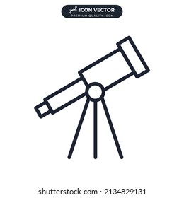 astronomy telescope icon symbol template for graphic and web design collection logo vector illustration