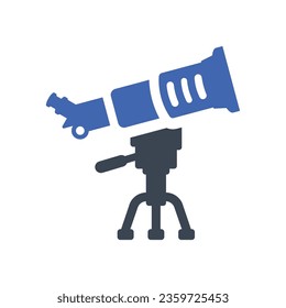 Astronomisches Teleskop-Symbol, Vektorgrafik