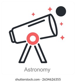 projeto de conceito de ícone do astronomy vetor