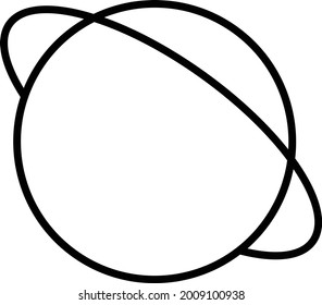 Astronomy Vector Line Icon Design

