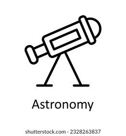 Astronomie Vektor Umriss Symbol Design Illustration. Bildungssymbol auf weißem Hintergrund EPS10-Datei