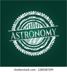 Astronomy written on a chalkboard