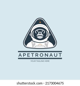 Astronom-Affen-Logo-Design-Vorlage für Marke oder Unternehmen und andere