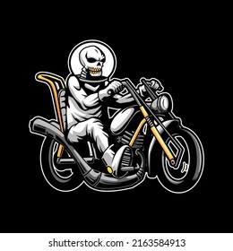 astronot skull vector illustration design