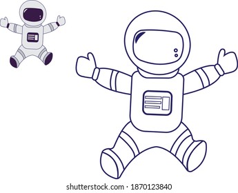 astronout coloring page for children