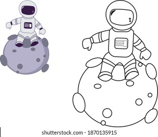 astronout coloring page for children