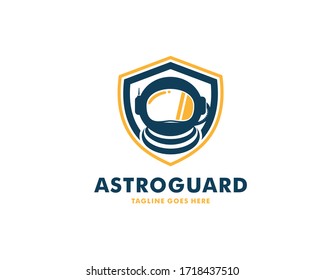 Astronout guard logo and icon , vector ilustration 