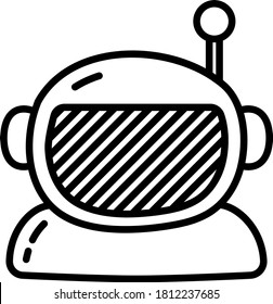 Astronout Head Logo Icon Vector Design Template
