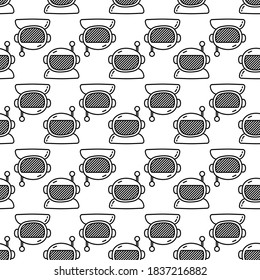 Astronout Head Logo Icon Vector Design Template
