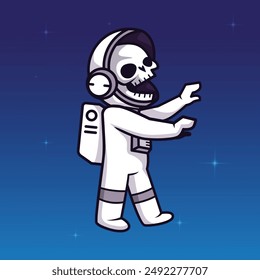 Astronout kids in space drawing vector illustrations