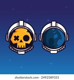Astronout kids in space drawing vector illustrations