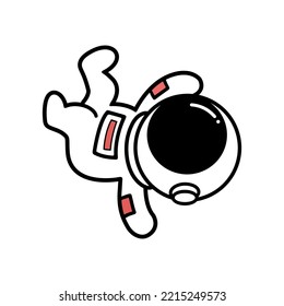 Astronout vector art fliping in the air