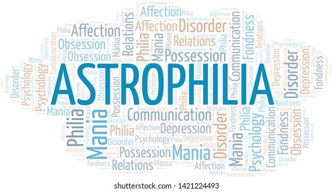 Astrophilia word cloud. Type of Philia.