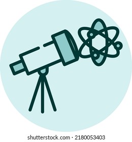Astrophysic science, illustration, vector on a white background.