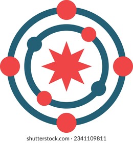 Astrophysics Glyph Two Color Icon For Personal And Commercial Use.
