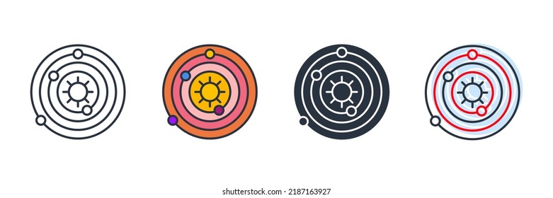 Astrophysics Icon Logo Vector Illustration Milky Stock Vector (Royalty ...