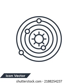Astrophysik-Symbol Logo, Vektorgrafik. Vorlage für Milchstraße für Grafik- und Webdesign-Kollektion