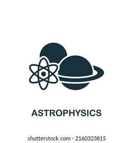Astrophysics icon. Monochrome simple Science icon for templates, web design and infographics
