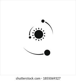 Astrophysics icon for your website, logo, app, UI, product print. Astrophysics concept flat Silhouette vector illustration icon.