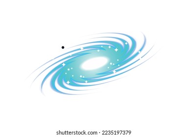 Astrophysics isometric composition with neon colored scientific icons on blank background vector illustration