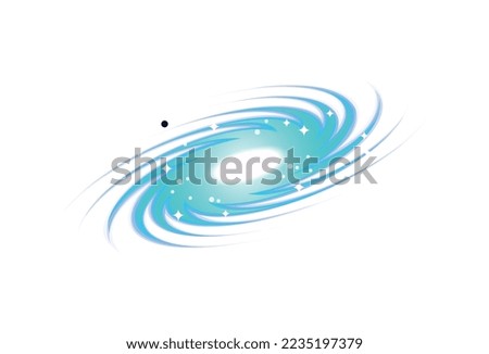 Astrophysics isometric composition with neon colored scientific icons on blank background vector illustration