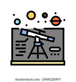 astrophysics space exploration color icon vector. astrophysics space exploration sign. isolated symbol illustration