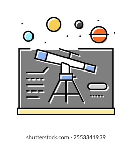 astrophysics space exploration color icon vector. astrophysics space exploration sign. isolated symbol illustration